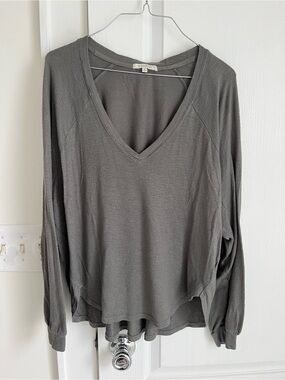 Z Supply Women's V-Neck Long Sleeve Top - Sage